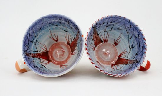 Schöne Tasse aus Keramik "Winterstadt"