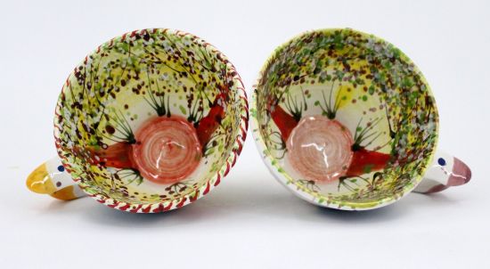 Schöne Teetasse aus Keramik "Frühlingsstadt"