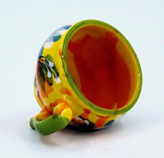 Handmade and hand painted ceramic cup (73)
