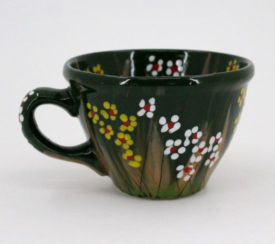 Hand-painted unique clay cup (12)