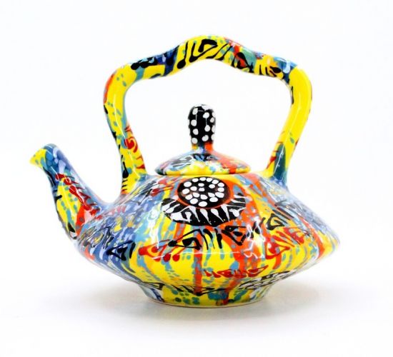 Extravagant teapot, hand painted