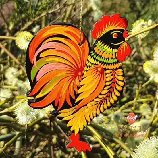Handpainted rooster ornament