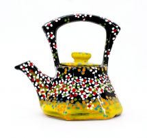 Originelle Teekanne aus Keramik  handbemalt