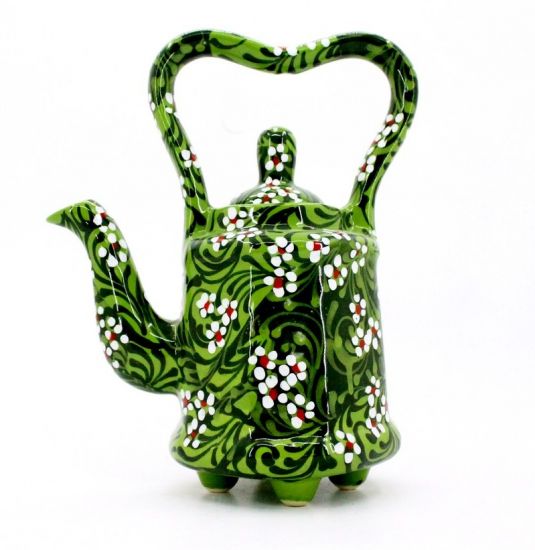 Floral painted teapot, original shape