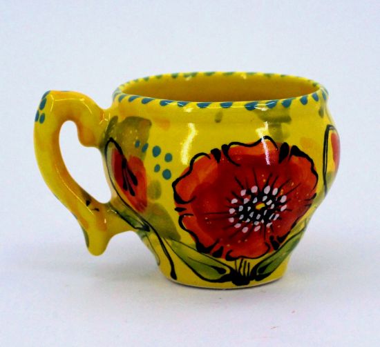 Handmade and hand painted ceramic cup (66)