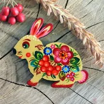 Rabbit funny magnet hand painted easter gift