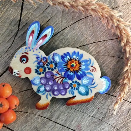 Rabbit magnet handmade easter gift