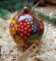 Handmade Christmas tree ball painte dand box for present