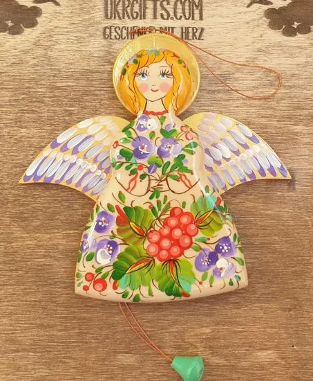 Angel shaped jumping jack toy, wall decoration for children room, handmade