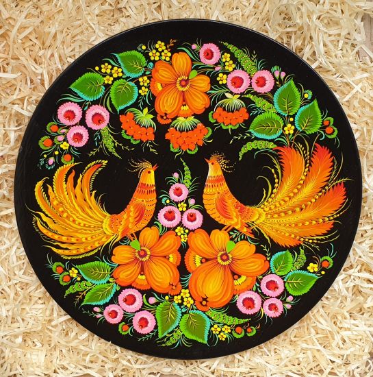 Wall plate deco for the home "Love", ukrainian hand painting