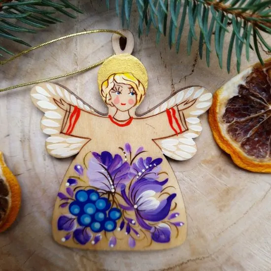Angel Christmas ornaments vintage ukrainian art