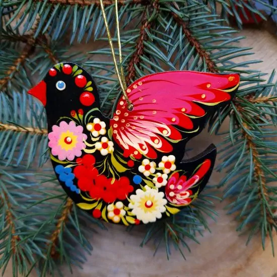  Bird Christmas decoration colorful hand painted