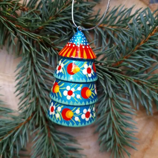 Christmas bell wooden, in the shape of tree