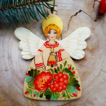 Angel Christmas tree decorations handmade and painted 