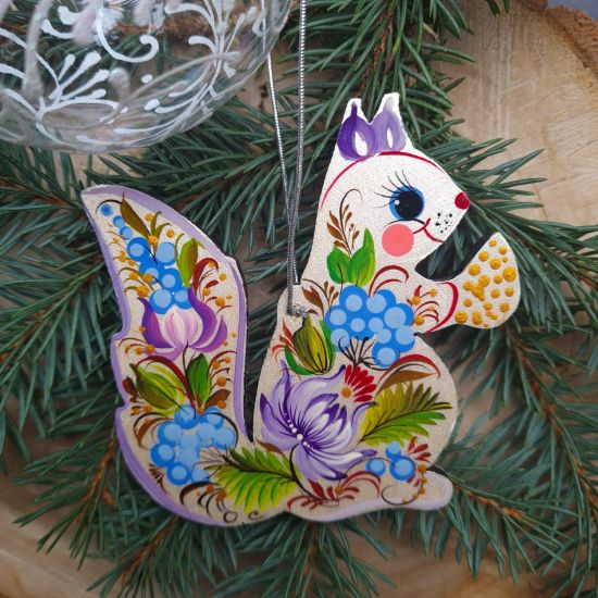 Animal special Christmas decorations Squirrel handmade
