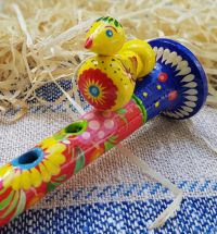 Wooden flute, educational music handmade toy for children, ukrainian traditional art