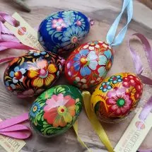 Mini eggs- wooden painted easter tree decoration