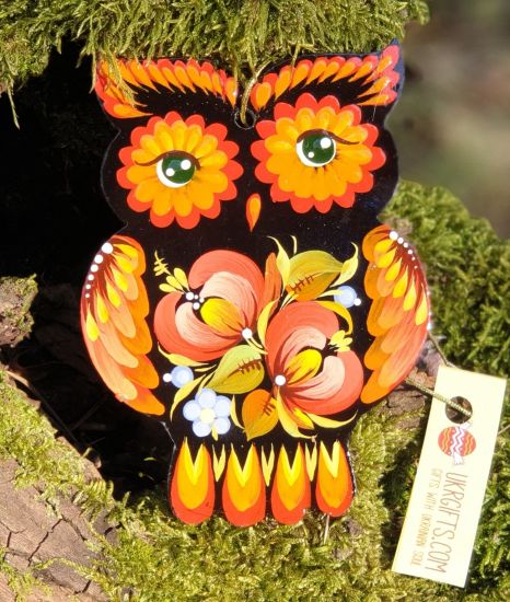 Owl Christmas decoration, wooden, gift idea for Owl lovers