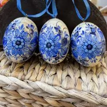 Hand painted Easter eggs Set 3 pcs - traditional Ukrainian painting