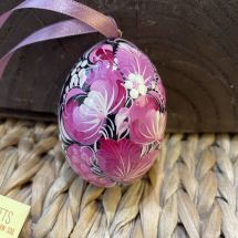 Traditional painted ukrainian Pysanka, wooden Easter eggs