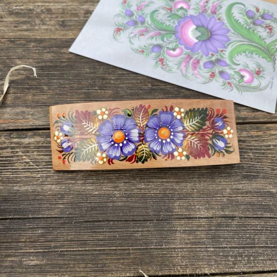 Beautiful hair clip hand painted