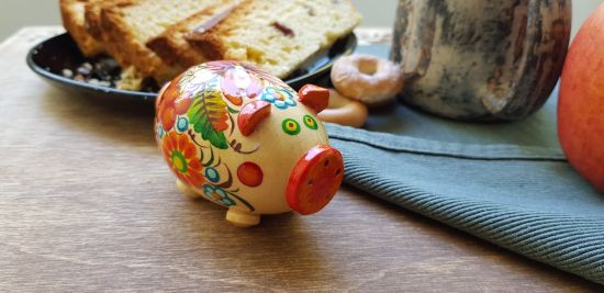 Pig - salt shaker handmade ukrainian art
