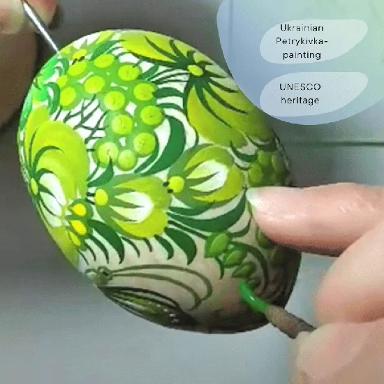 Mini Easter eggs 3 cm х 5 St decorations - hand painted wooden Ukrainian Easter eggs