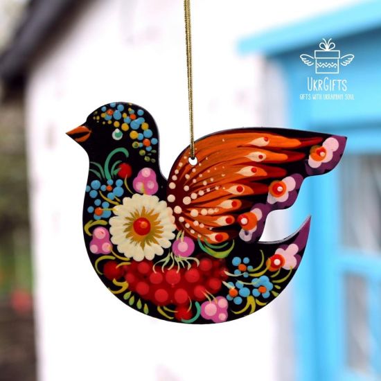  Bird Christmas decoration colorful hand painted