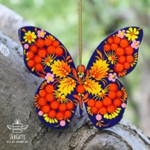 Exclusive Christmas tree decoration butterfly with a filigree pattern