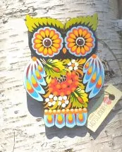Owl Christmas ornament,  gift idea for owl lovers, ukrainian art