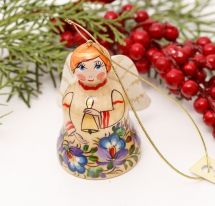 Weihnachtsengel Dekoration aus Holz handbemalt