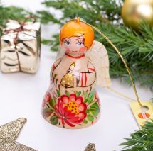 Hochwertige Weihnachtsdeko Engel und Glöckchen-Сhristbaumanhänger