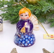 Angel Christmas bell ornaments hand painted